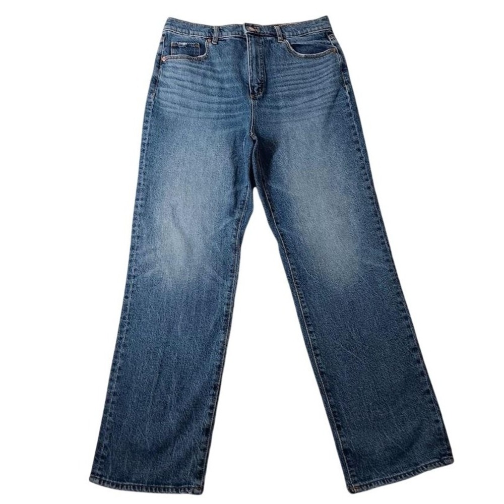 LOFT Jeans Womens 10 Blue Medium Wash High Rise‎ Straight Stretch Denim Pants